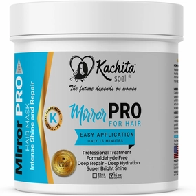 KACHITA SPELL MirrorPRO 16oz Hair Mask & Deep Conditioner with Argan Oil and Keratin | Repairs Dry, Damaged Hair Professional Hair Treatment, Deep Hydration, Super Gloss/Shine, Frizz-Free Hair