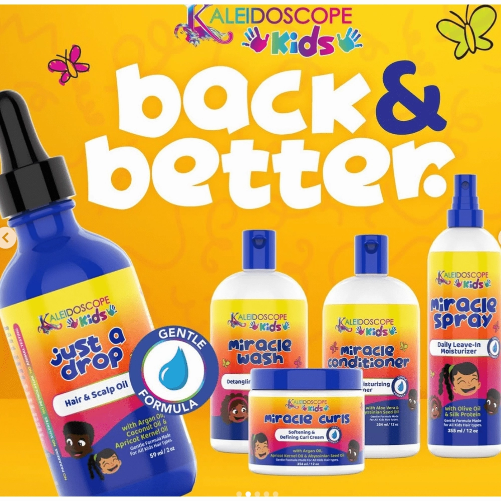 Kaleidoscope Kids - Miracle Detangling Moisturizing Conditioner | All Hair Types | Squeeze | Aloe vera | Abyssinian Seed Oil | 12oz |