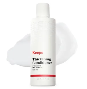 Keeps Hair Regrowth Treatment Mens Conditioner for Fuller, Thicker Looking Hair, 8 oz - Thinning and Hair Growth Conditioner for Men - DHT Blocker - Infused with Biotin, Caffeine, & Saw Palmetto​