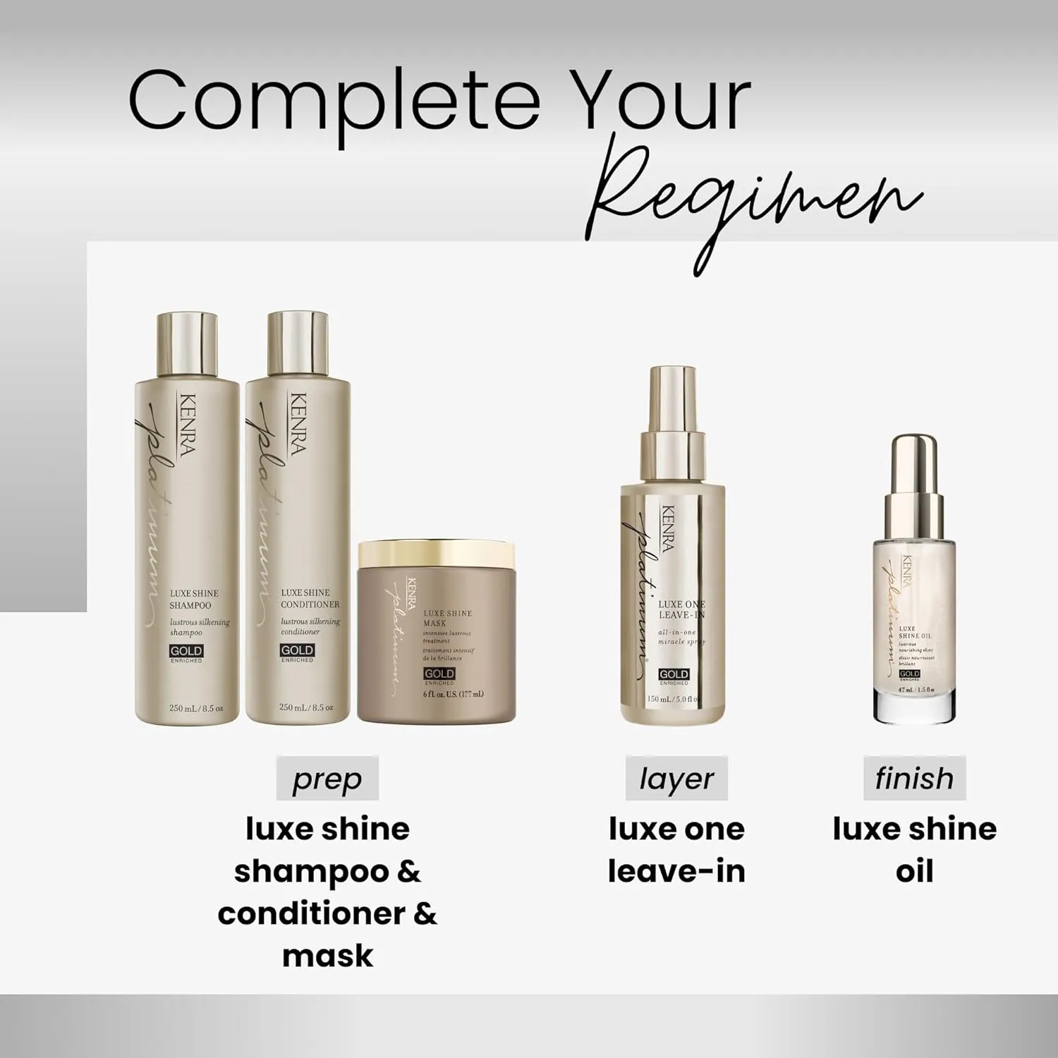 Kenra Platinum Luxe Shine Conditioner | Gold Enriched | Rich, Shine-Enhancing Daily Conditioner | Revitalies for Improved Manageability & Smoothness | All Hair Types | 31.5 fl. Oz