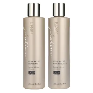 Kenra Platinum Luxe Shine Shampoo/Conditioner | Gold Enriched | Transforms Dull And Lifeless Strands To Glamorous And Full-Bodied Hair | All Hair Types