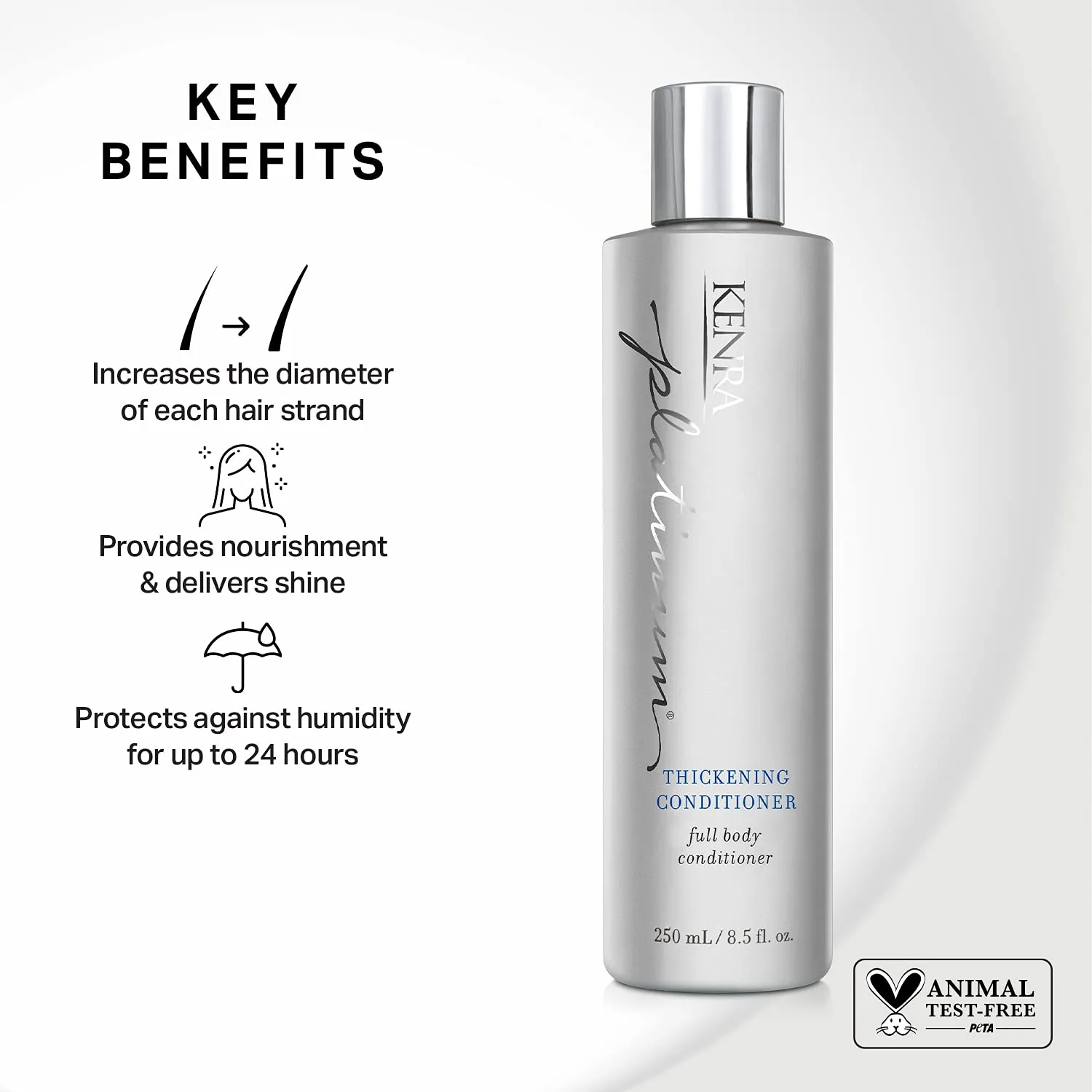 Kenra Platinum Thickening Shampoo/Conditioner | Provides Nourishment & Delivers Shine | Increases Thickness & Volume | Body & Fullness | Protects Against Humidity | All Hair Types