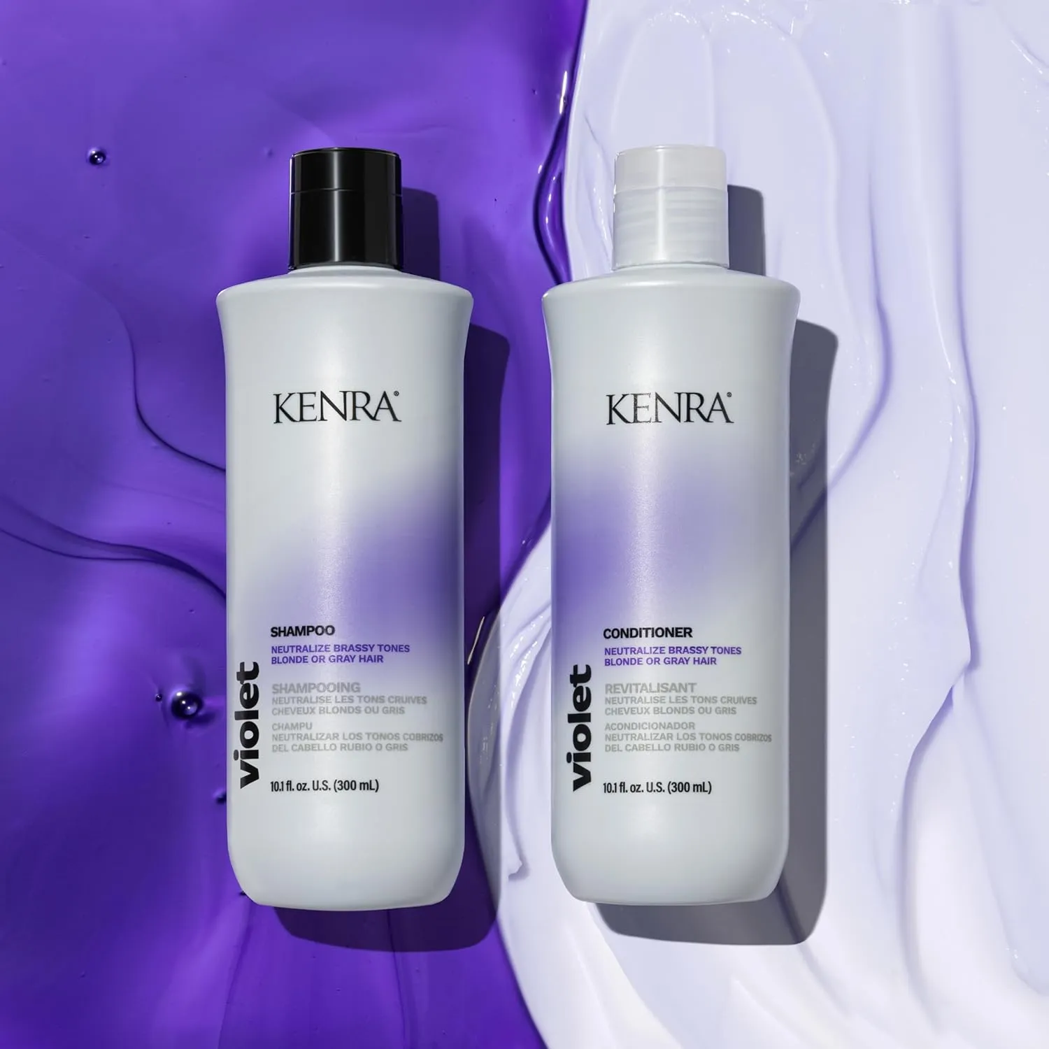 Kenra Violet Conditioner | Eliminates Brassy Tones | Purple Pigment   Deposit | Neutralizes Yellow | Moisturizes Processed Hair | Enhances Vibrancy of Blonde or Gray Hair | Color Safe