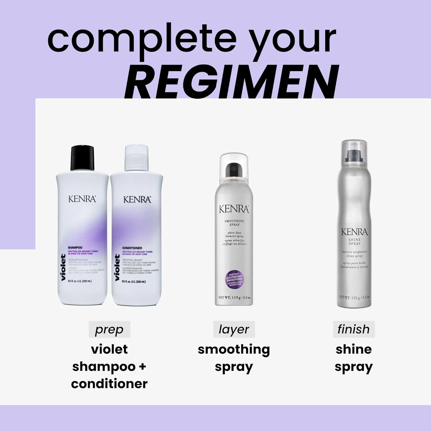 Kenra Violet Conditioner | Eliminates Brassy Tones | Purple Pigment   Deposit | Neutralizes Yellow | Moisturizes Processed Hair | Enhances Vibrancy of Blonde or Gray Hair | Color Safe