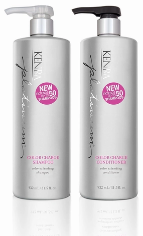 Kenra Platinum Color Charge Shampoo/Conditioner | Color Extending | Recharges Hair Color Up To 50 Washes | Lightweight Moisturizer |Maximum Color Retention |All Hair Types & Colors