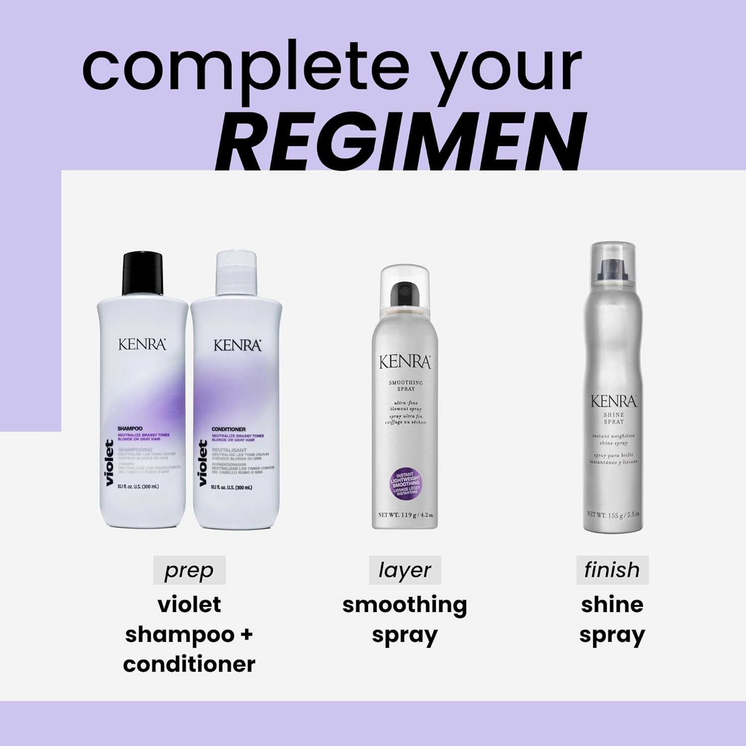 Kenra Violet Conditioner | Eliminates Brassy Tones | Purple Pigment   Deposit | Neutralizes Yellow | Moisturizes Processed Hair | Enhances Vibrancy of Blonde or Gray Hair | Color Safe