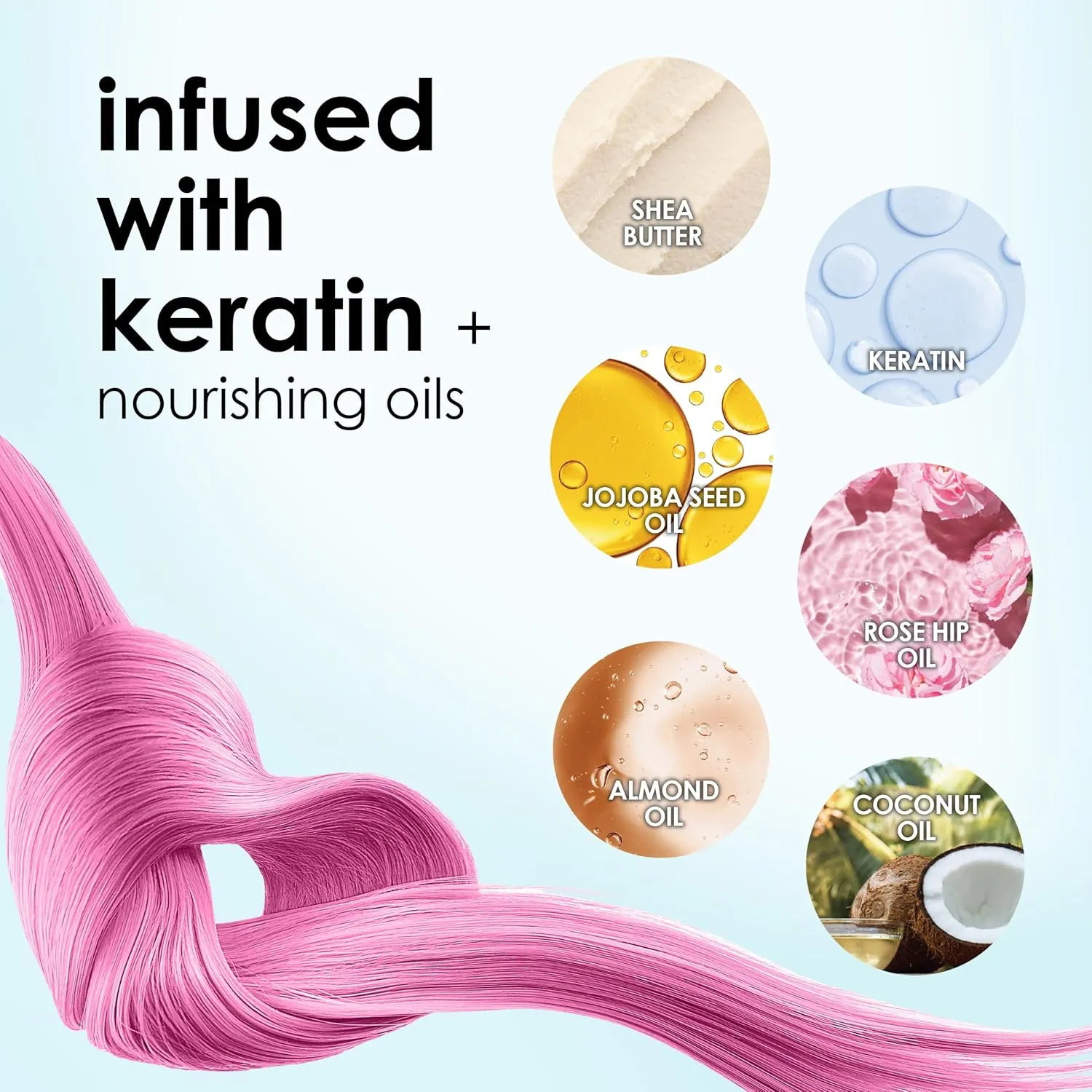 Keracolor Color   Clenditioner 3-in-1 Color-Depositing Conditioner, Gentle Cleansing Conditioner Infusing Semi-Permanent Hair Color, 9 Shades, 33.8 Fl Oz