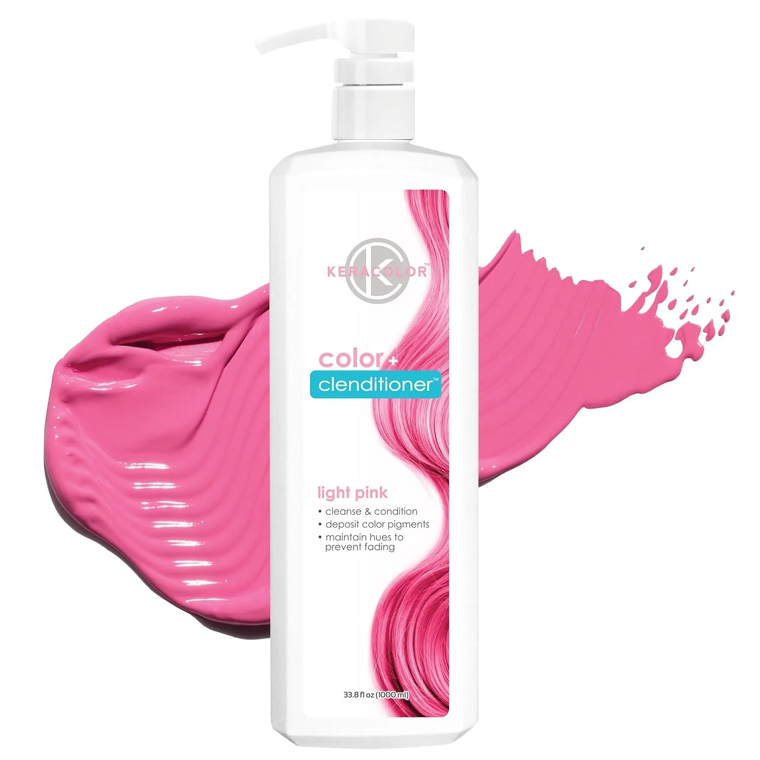 Keracolor Color   Clenditioner 3-in-1 Color-Depositing Conditioner, Gentle Cleansing Conditioner Infusing Semi-Permanent Hair Color, 9 Shades, 33.8 Fl Oz