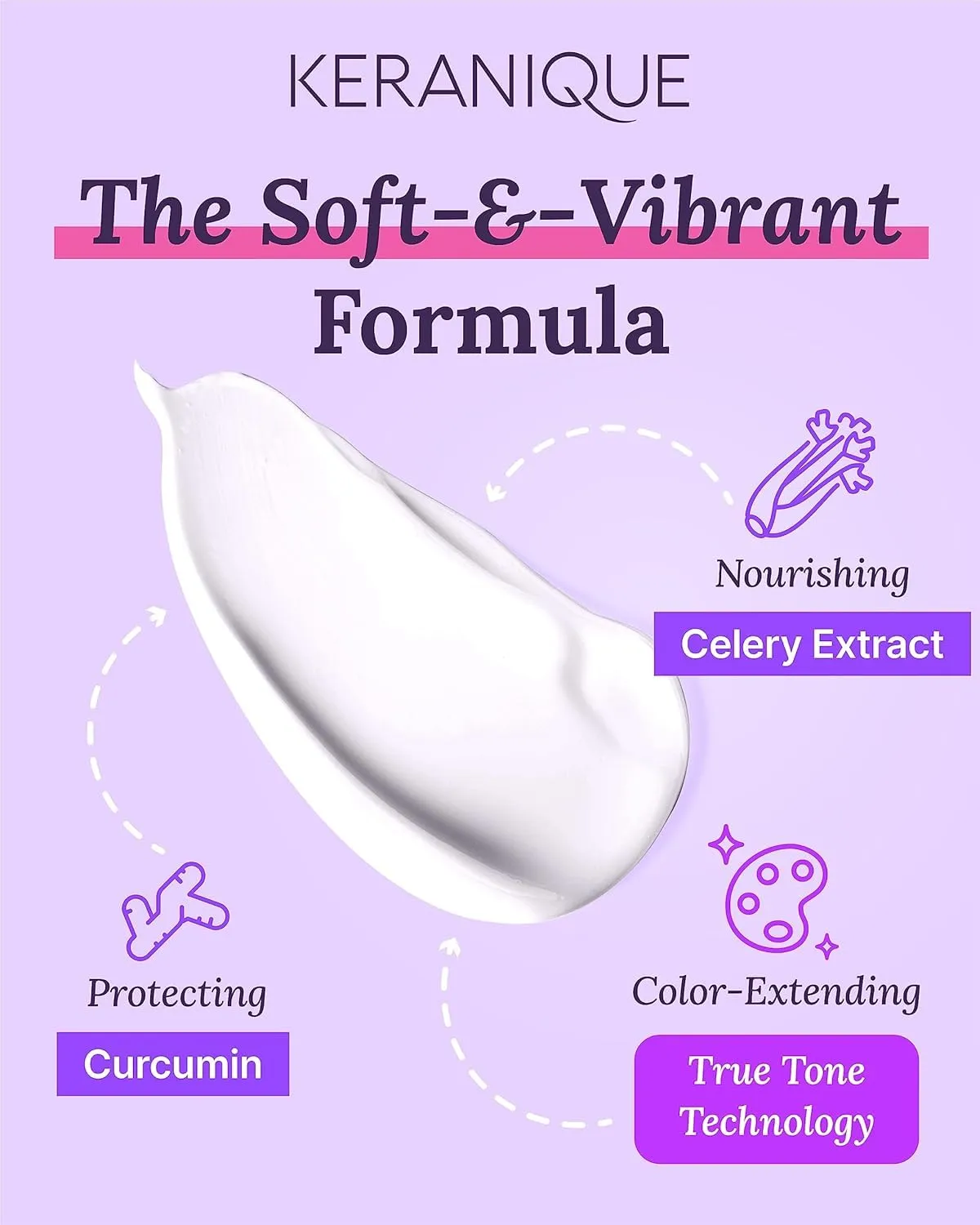 Keranique Color Boost Scalp Revitalizing Keratin Conditioner for Color Treated Hair| 3.4 fl oz, Free of Sulfates, Dyes and Parabens