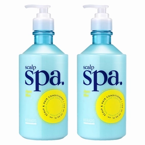 Kerasys Scalp Spa Silicone Free Weakly Acidic AHA Aqua Blue 25.36 fl oz / 750 ml (Conditioner, 2-Pack)