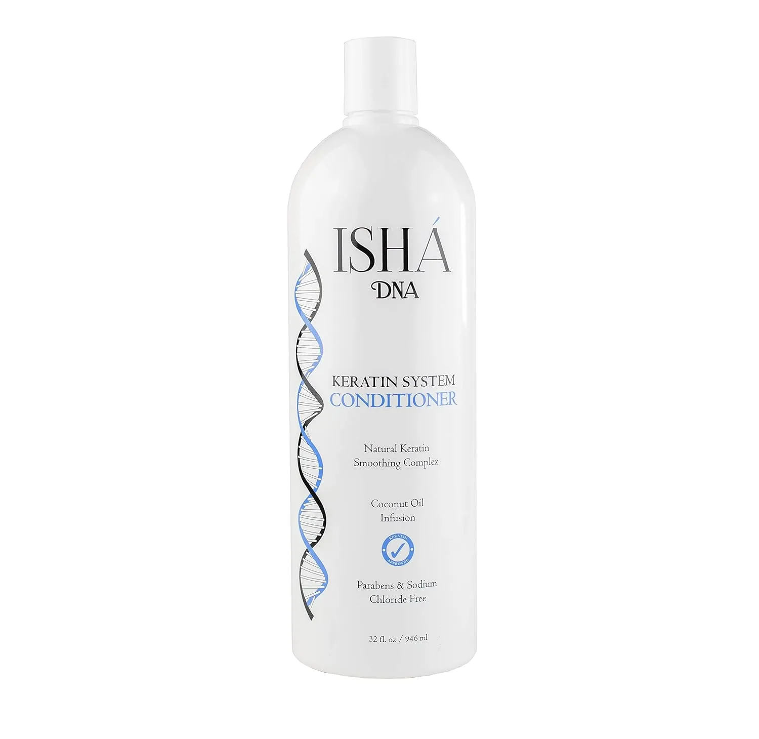 Keratin Treatment System Conditioner - Sulfate and Parabens Free - Perfect for Keratin Treated Hair - Infused with Coconut Oil - For All Hair Types. (32 Fl Oz.)
