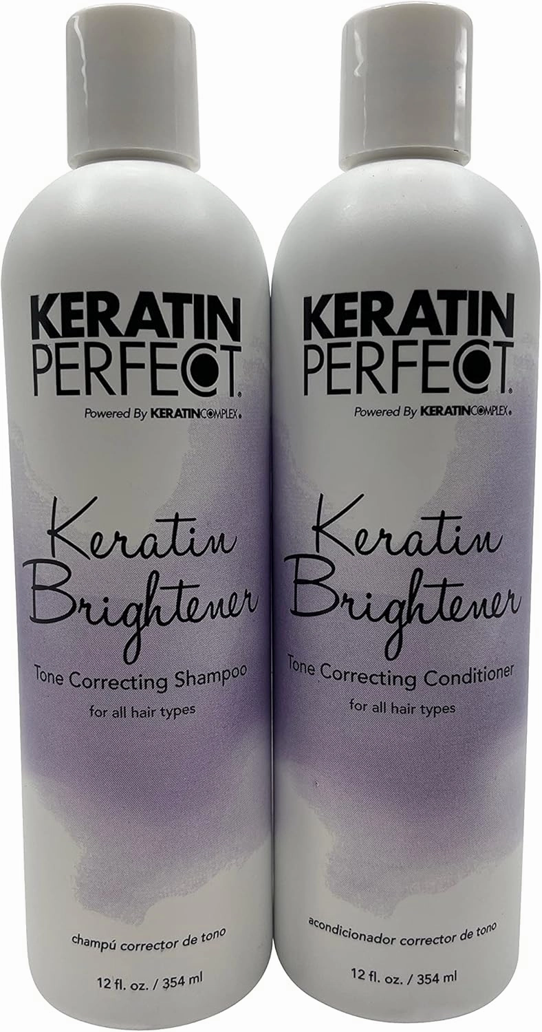 Keratin Perfect Keratin Brightener Tone Correcting Shampoo & Conditioner 12 OZ