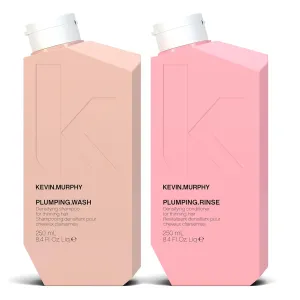 KEVIN.MURPHY PLUMPING.WASH & RINSE - Densifying Shampoo for Thinning Hair - Thickening Hair Conditioner - For Fine, Thin & Ageing Hair - 250 mL / 8.4 fl oz - 2 Pack