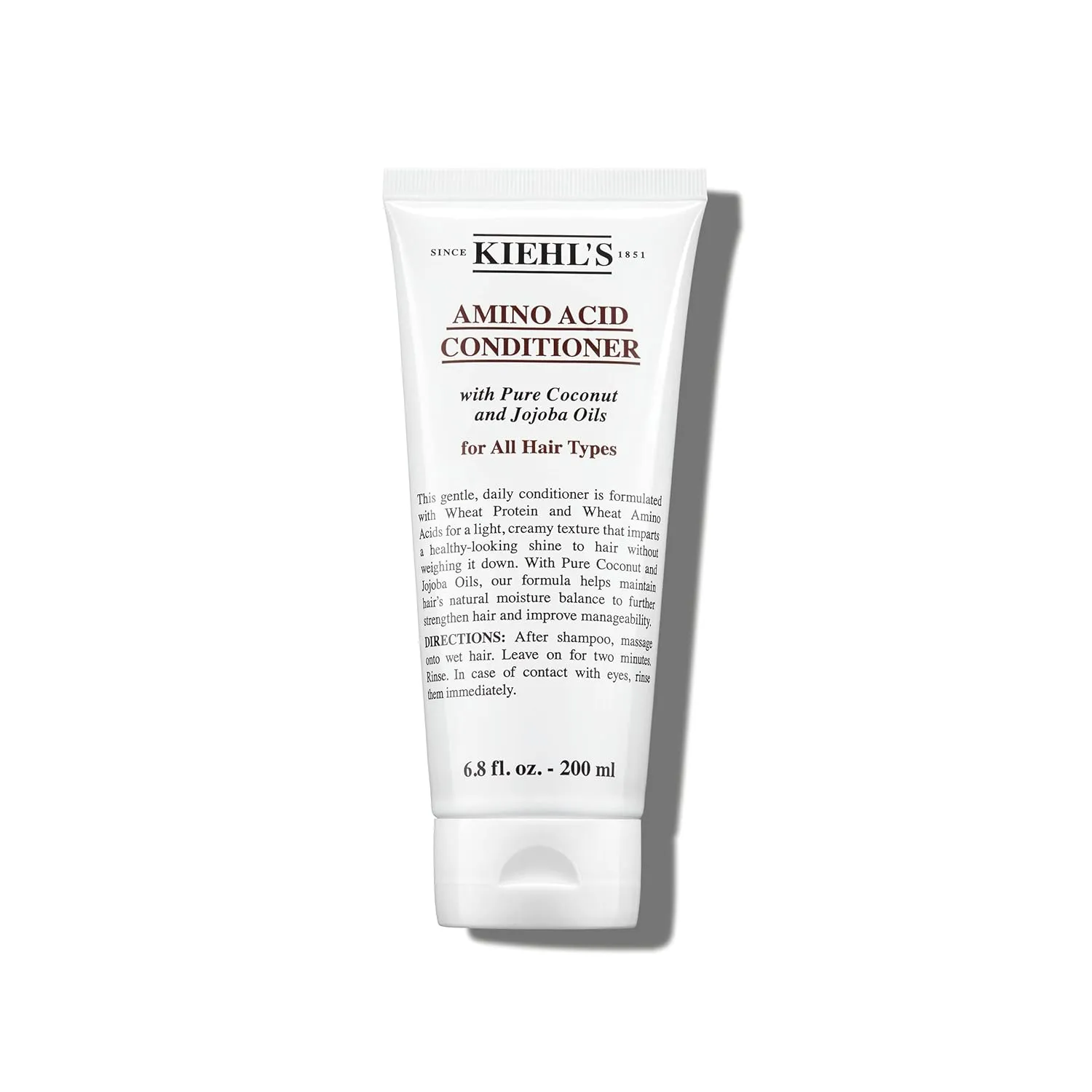 Kiehl's Amino Acid Conditioner, Strengthening and Moisturizing Hair Treatment, with Amino Acids, Jojoba and Coconut Oil to Improve Manageability and Added Shine, Suitable for All Hair Types