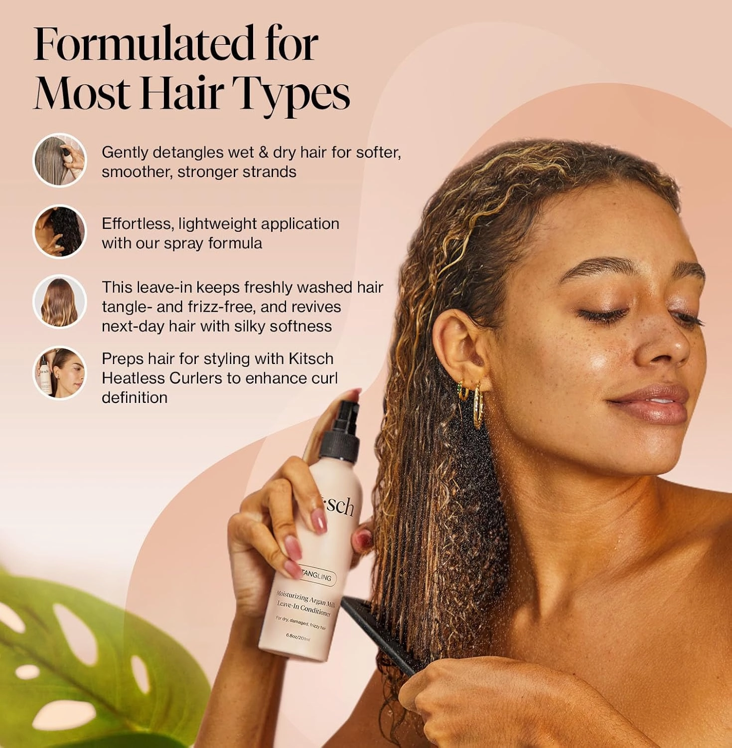 kitsch Moisturizing Argan Milk Leave-In Conditioner