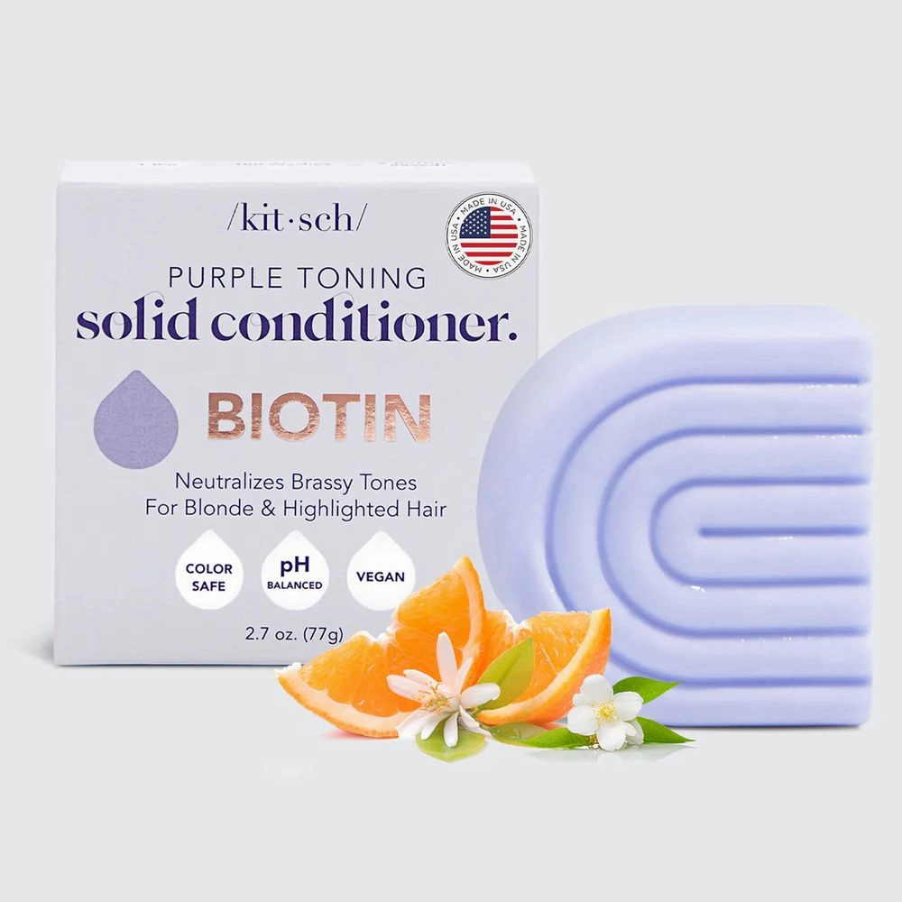 kitsch Purple Toning Conditioner Bar for Color Treated & Grey Hair