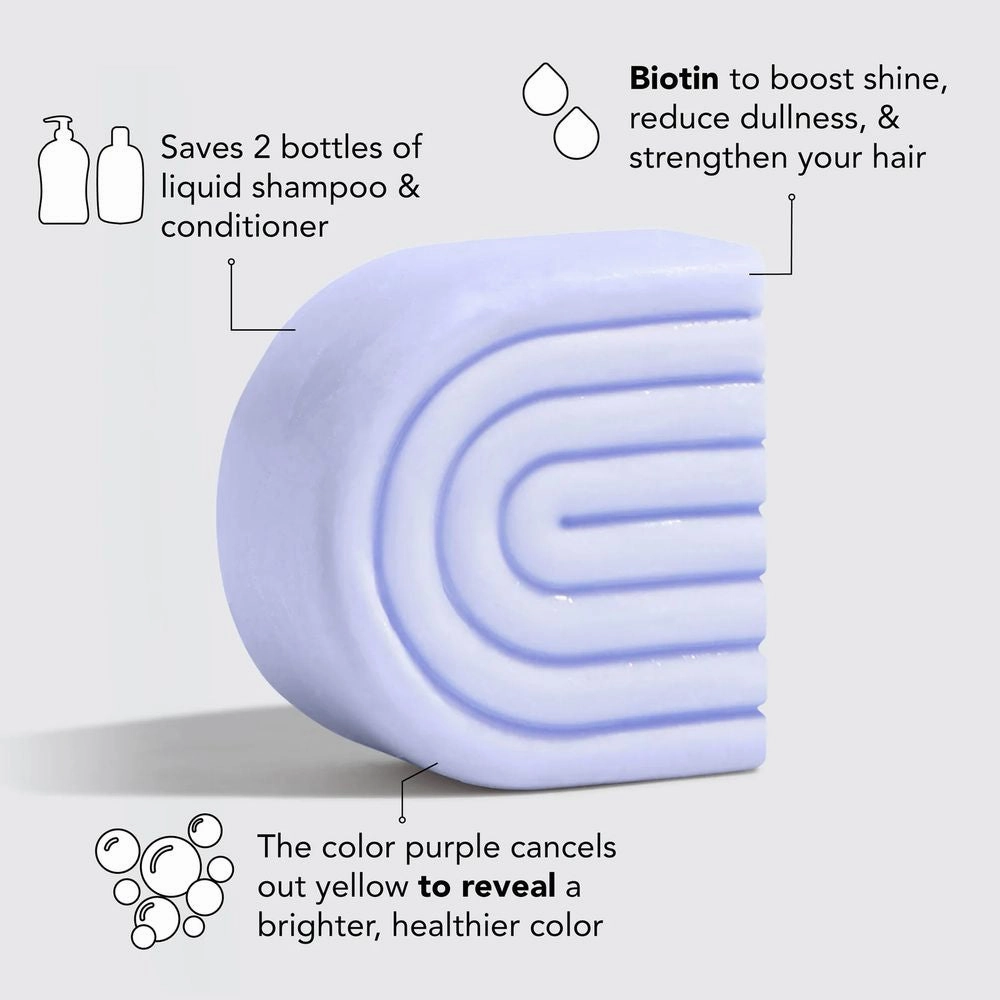kitsch Purple Toning Conditioner Bar for Color Treated & Grey Hair