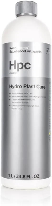 Koch Chemie - Hydro Plast Care - Water-Dilutable Plastic & Rubber Conditioner – Solvent-Free with UV Protection – Adjustable Gloss Finish – Refreshes Interior & Exterior - Parent (1 Liter)