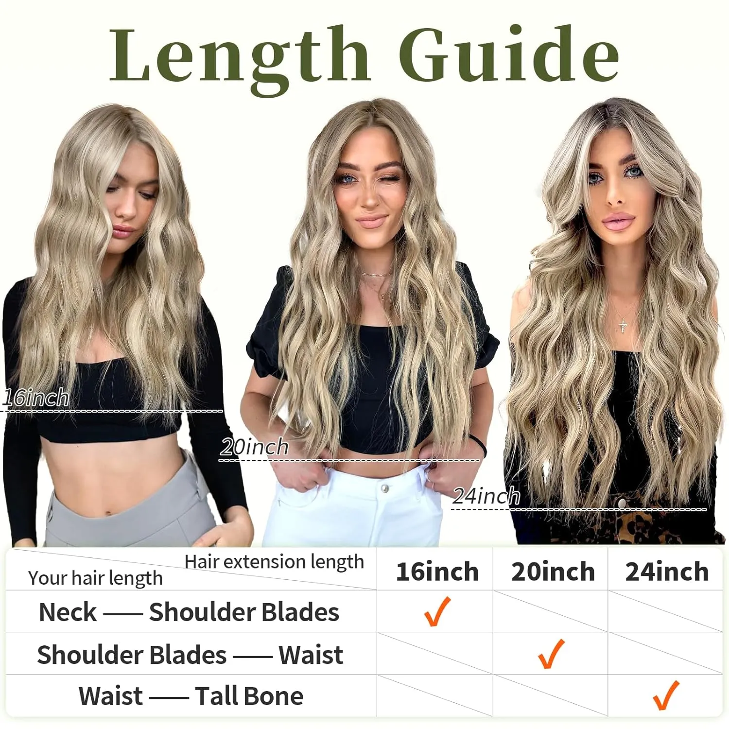 KooKaStyle Invisible Wire Hair Extensions with Transparent Headband Adjustable Size 4 Secure Clips Long Wavy Secret Wire Hairpiece Ash Brown/Platinum Blonde 20 Inch for Women
