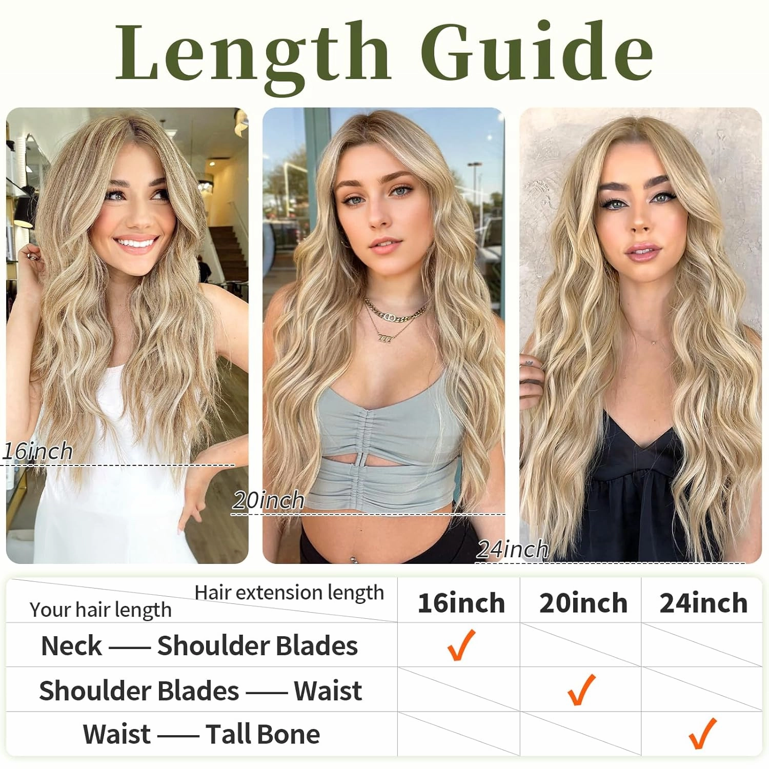 KooKaStyle Invisible Wire Hair Extensions with Transparent Wire Headband Adjustable Size 4 Secure Clips Long Wavy Hairpiece for Women(Beige Blonde mix Lvory Blonde Highlights16inch)