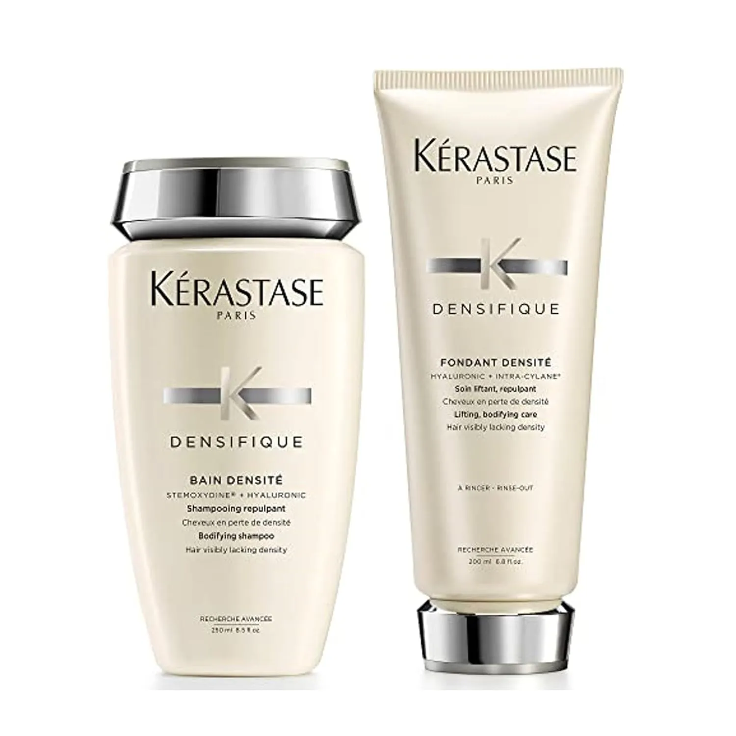 KÉRASTASE Densifique Densité Shampoo & Conditioner Set, Thickening, Strengthening & Hydrating, Removes Build-Up & Adds Shine with Hyaluronic Acid for Fine, Thin & Thinning Hair