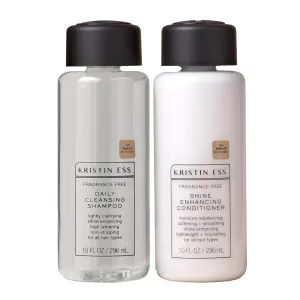 Kristin Ess Hair Fragrance Free Shampoo and Conditioner Set | Sulfate Free and Color Safe Shampoo and Conditioner | Hydrating   Moisturizing | Vegan | Cruelty Free - 10 oz