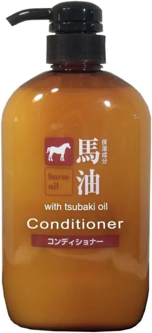 Kumanoyushi Horse Oil Conditioner with Tsubaki Oil, 20.28 fl oz, Japanese Hair Care, Made in Japan