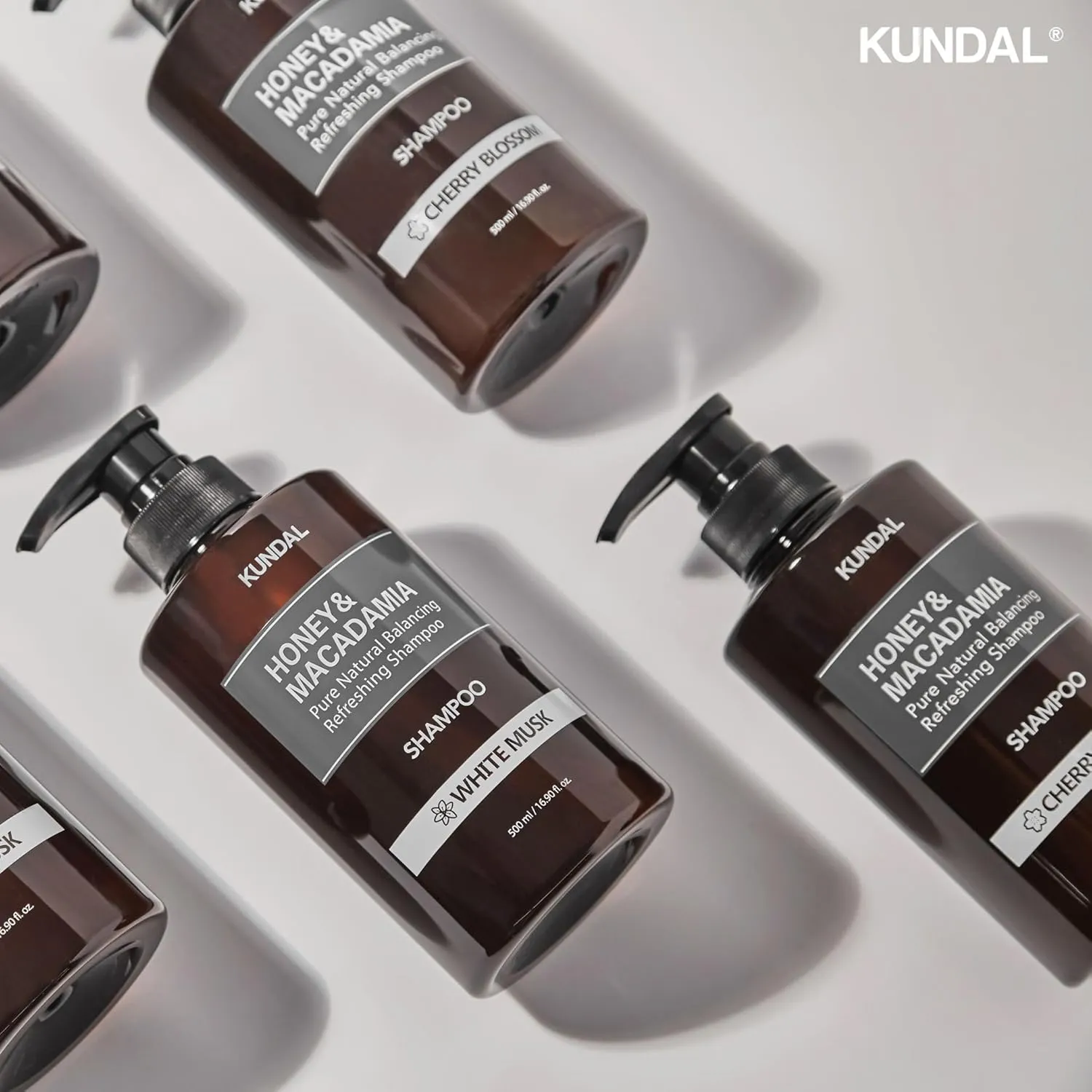 KUNDAL Natural Shampoo and Conditioner Set [White Musk] - Korean Hair Care, Long Lasting Fragrance, Moisturize, Nourish, Frizz Control, Argan & Macadamia Oil, Sulfate-Free 16.9fl oz (Pack of 2)