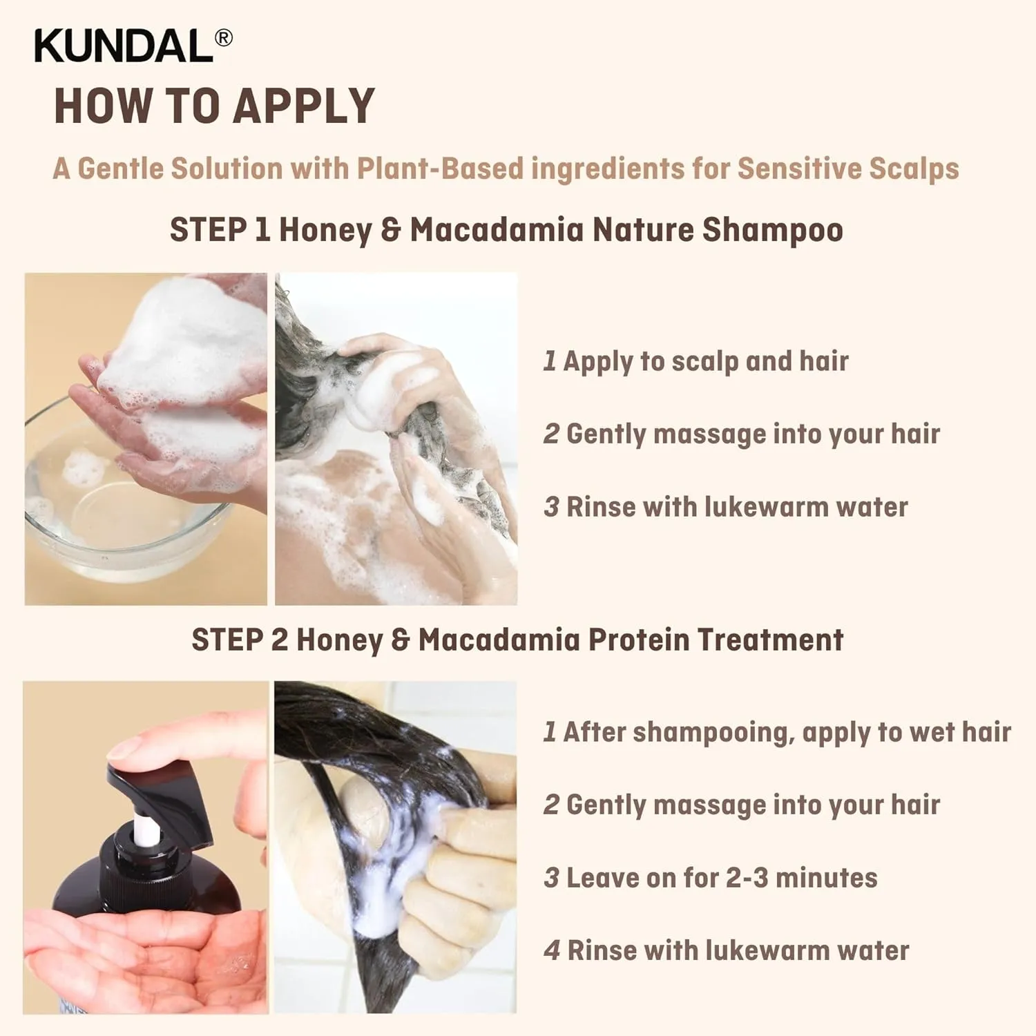 KUNDAL Natural Shampoo and Conditioner Set [White Musk] - Korean Hair Care, Long Lasting Fragrance, Moisturize, Nourish, Frizz Control, Argan & Macadamia Oil, Sulfate-Free 16.9fl oz (Pack of 2)