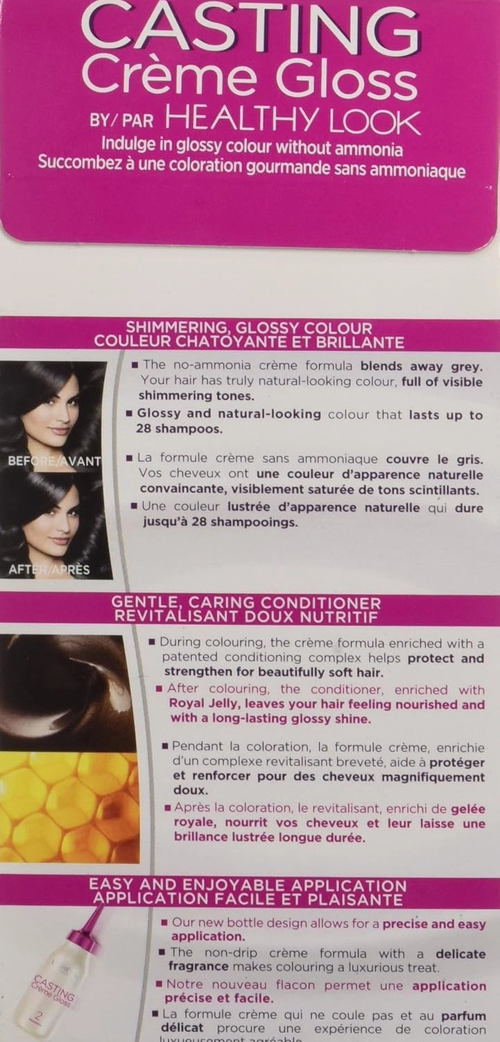 L'Oreal Healthy Look Creme Gloss Hair Color, 1 Rich Black/Double Espresso