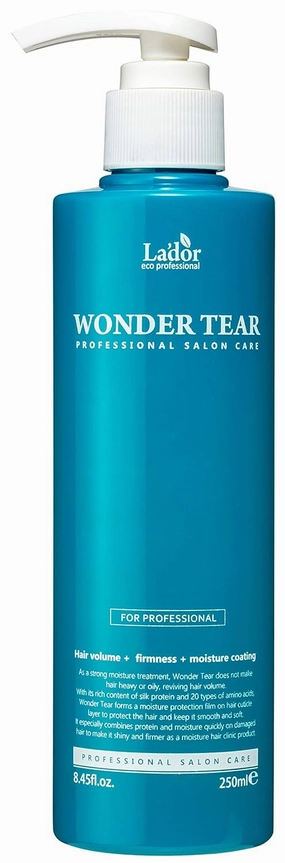LA'DOR Wonder Tear Deep Conditioning Treatment Mask for Dry Damaged Hair - Moisturizing & Hydrating Protein Keratin Growth Conditioner for Color Treated, Frizzy, Curly Hair 8.45 Fl Oz LADOR Korean