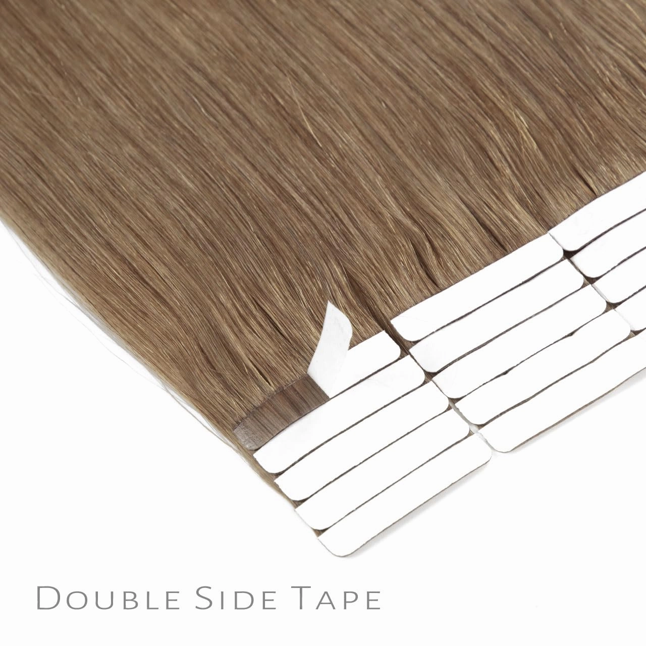 Lacer Hair Extensions Tape in Human Hair Chestnut Brown Skin Weft Remy Tape in Hair Extensions 14 Inch Full Thick Ends Adhesive Hair Pieces for Women 50g/20pcs