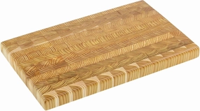 Larch Wood Canada Premium End Grain One Hander Large Cutting Board, Handcrafted, Professional Chefs & Home Cooking, 15" x 9-1/2" x 1-1/4" plus Larch Wood Beeswax & Mineral Oil Conditioner (1.6 oz/45g)