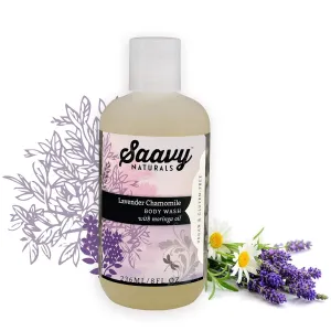Lavender Chamomile Body Wash | Gluten-Free, Vegan Shower Gel | Natural and Organic Body Soap | 8 oz