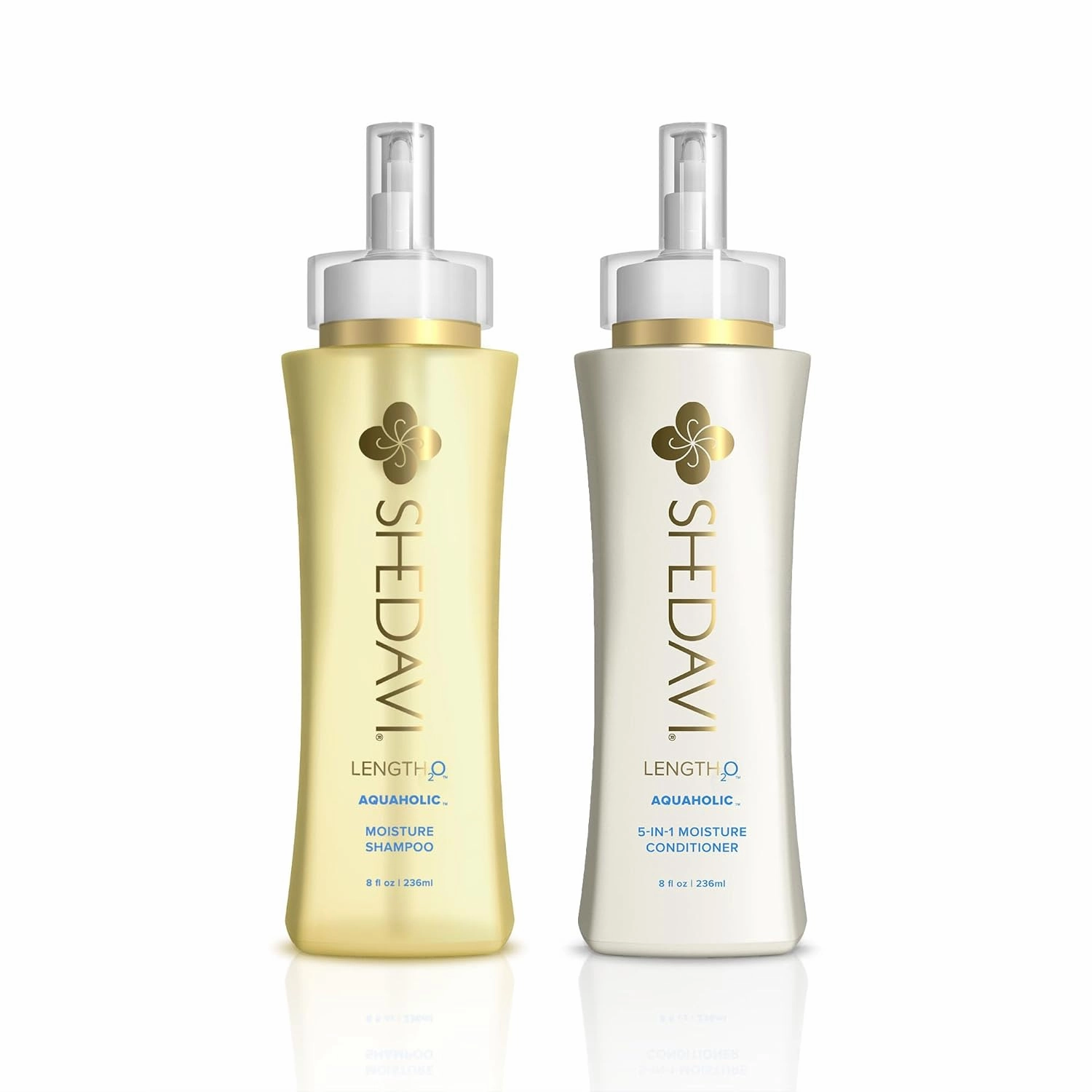 LENGTH₂O™ Aquaholic™ Moisture Shampoo   Conditioner Duo - Moisturizes Dry Hair, Silicone-Free, Sulfate-Free, Vegan Hydrating Shampoo and Conditioner for Women, Safe for Color-Treated Hair