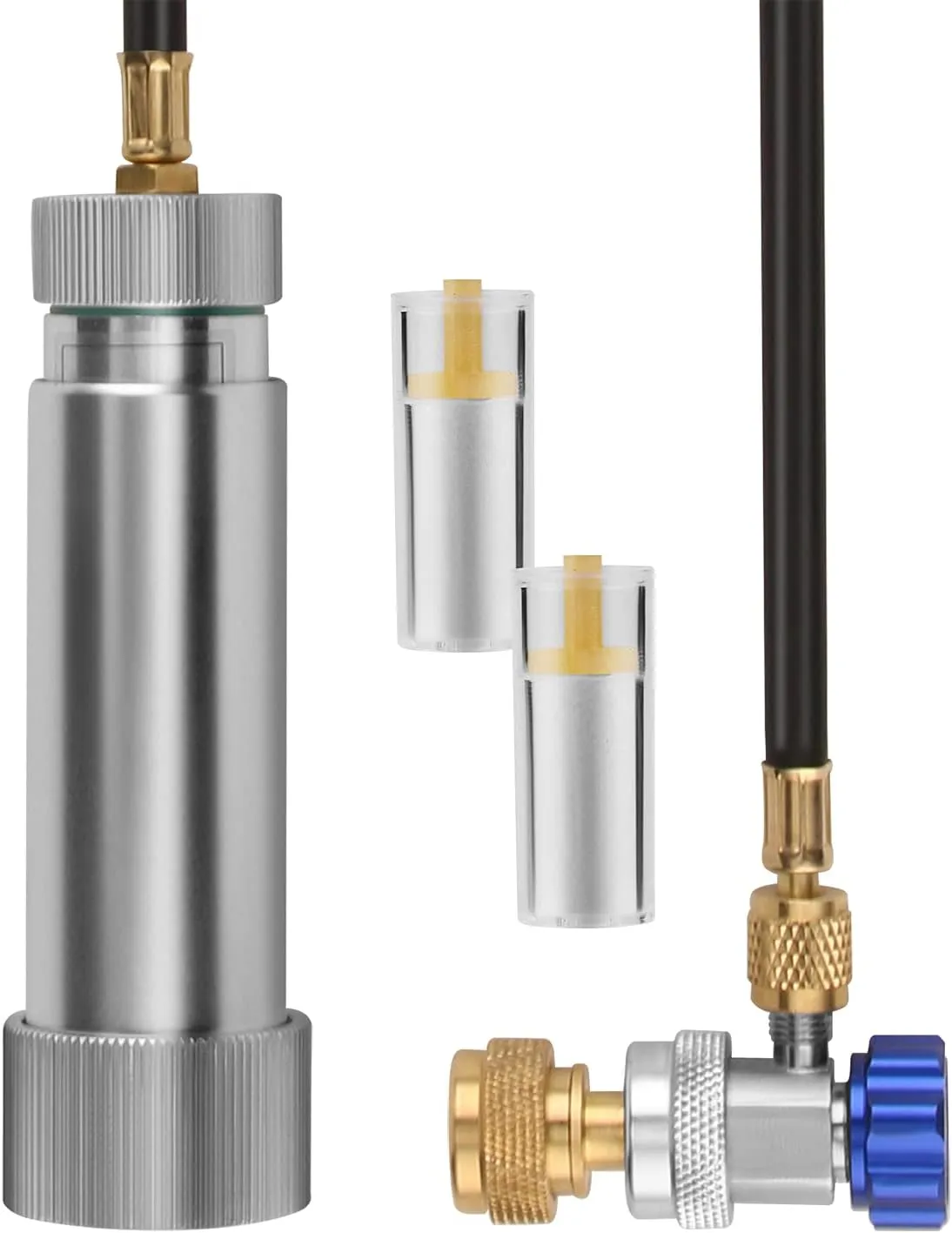Lichamp AC Oil Injector R134A, R1234YF Refrigerant A/C Dye Injector Kit with Adjustable Coupler and Oil Checkers