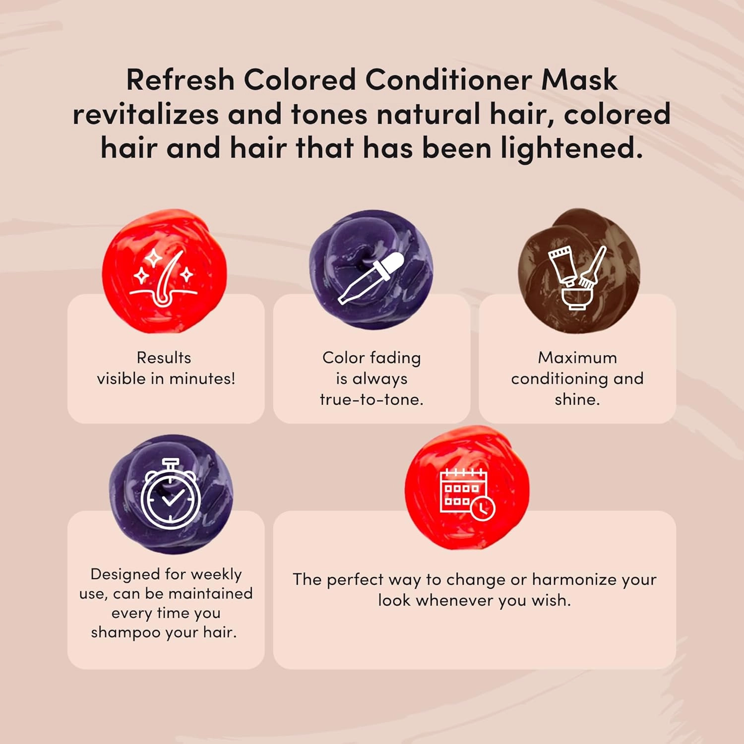 Lisap Color Depositing Hair Mask, Sand, 8.45 oz, Hair Gloss Toner Deep Conditioning Hair Mask, Dry Damaged or Color Treated Hair Repair, With Hydrating Camellia Oil, For Shine & Moisturization