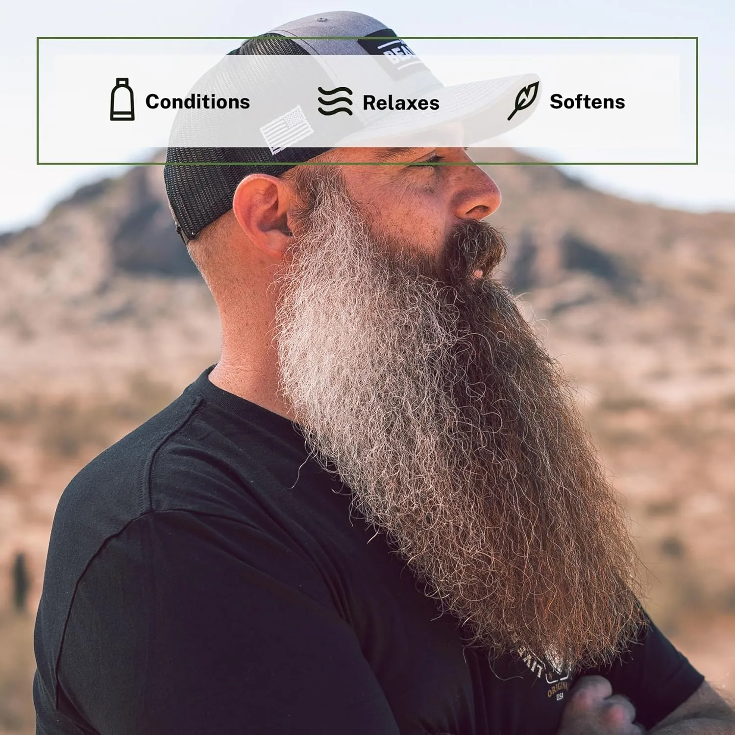 Live Bearded Beard Conditioner, 8 fl oz - Strengthens and Softens Facial Hair - Made in the USA - All-Natural Ingredients with Biotin, Caffeine | Legend Scent - Sandalwood, Vanilla