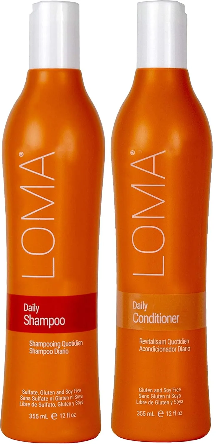 LOMA Daily Shampoo (clear formula) and Daily Conditioner (DUO PACK) 12 Ounce Each