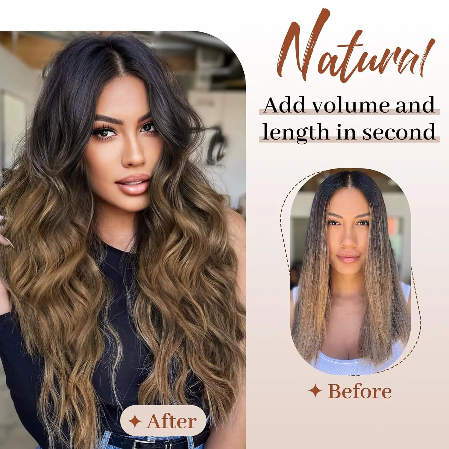 Long Black to Brown Wavy Wig for Women 26 Inch Middle Part Lace Hairline Curly Wavy Synthetic Wig Natural Looking Heat Resistant Fiber for Daily Party Cosplay Use