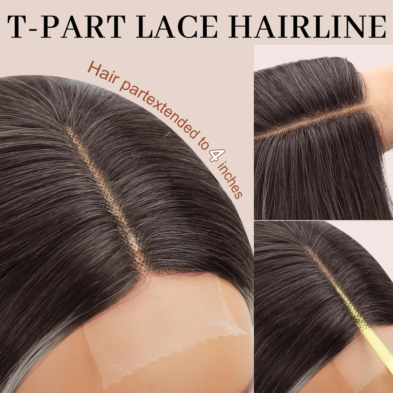 Long Platinum Blonde Wavy Wig for Women 26 Inch Middle Part Lace Hairline Curly Wavy Synthetic Wig Natural Looking Heat Resistant Fiber for Daily Party CosplayUse