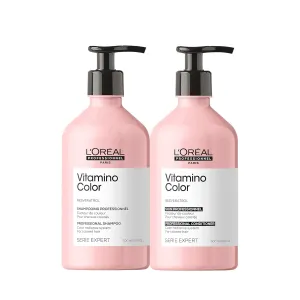 L'Oréal Professionnel Vitamino Color Shampoo & Conditioner Set - Protects & Preserves Hair Color, Prevents Damage, Adds Vibrancy & Enhances Shine