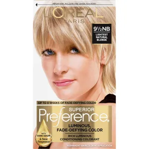 L'Oreal Paris Superior Preference Fade-Defying   Shine Permanent Hair Color, 9.5NB Lightest Natural Blonde, Pack of 1, Hair Dye