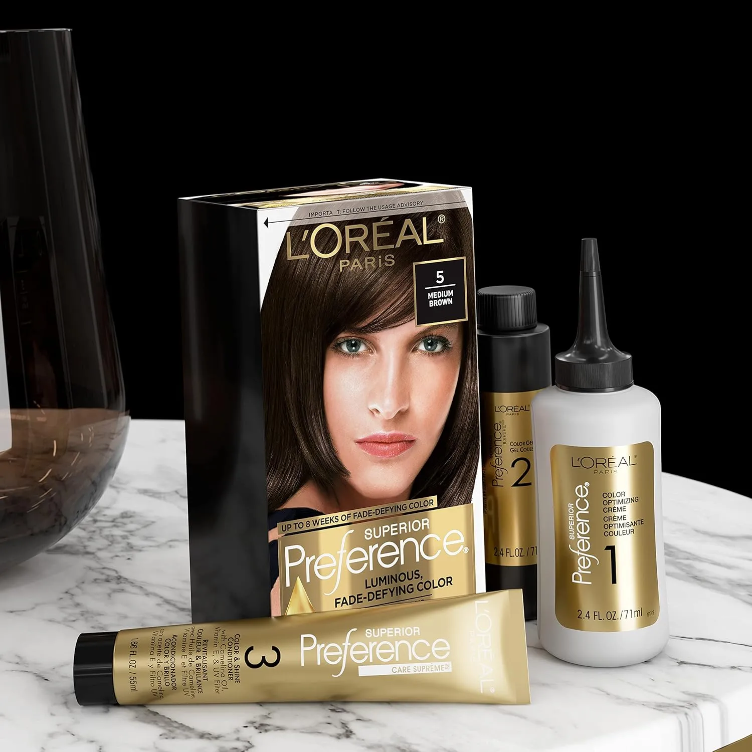 L'Oreal Paris Superior Preference Fade-Defying   Shine Permanent Hair Color, 9.5NB Lightest Natural Blonde, Pack of 1, Hair Dye