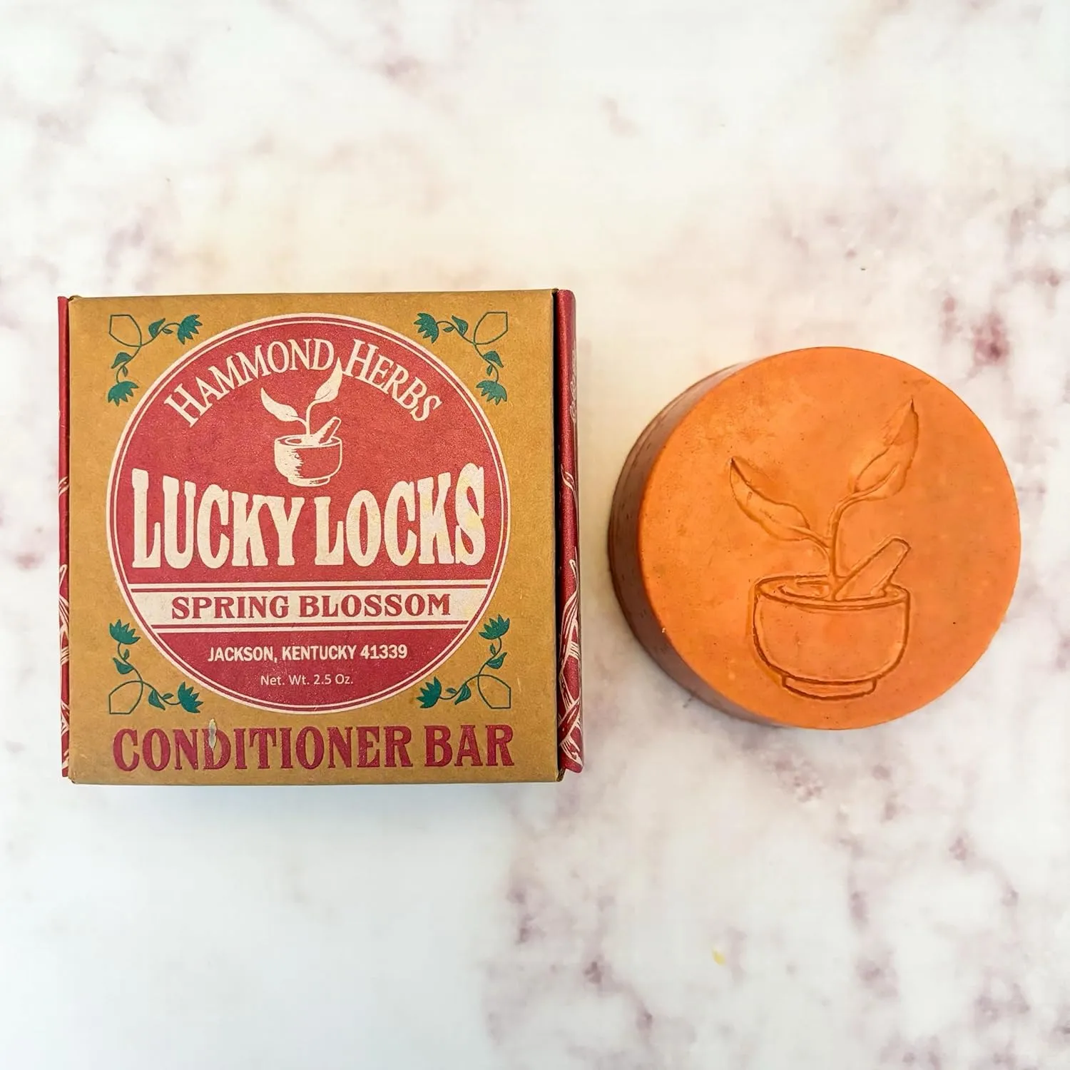 Lucky Locks | Pick Your Scent | Natural Conditioner Bar | Zero Waste Hair Care | Sulfate Free (Spring Blossom)