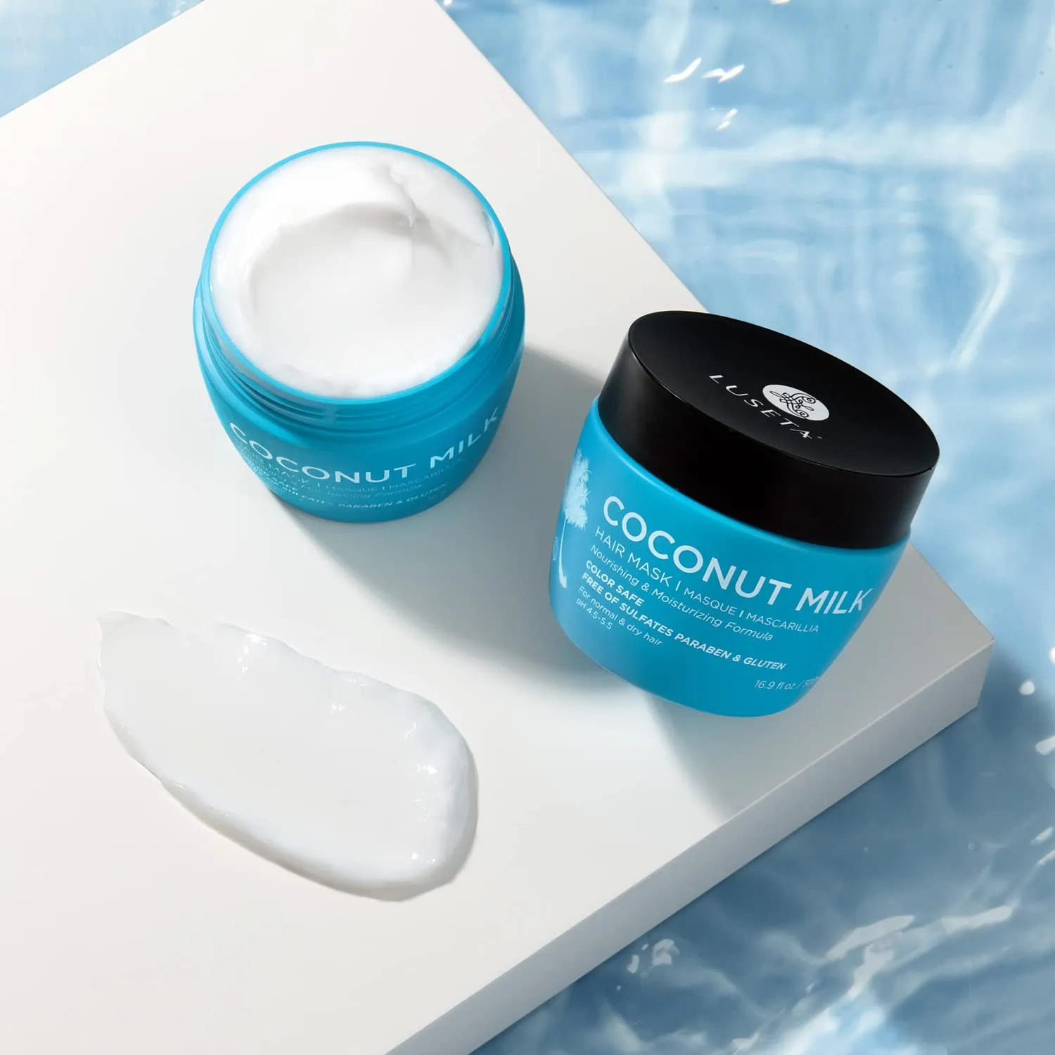 Luseta Coconut Milk Hair Mask 16.9 oz Hydrating Hair Treatment Repair & Restore Damaged Hair, Sulfate Free