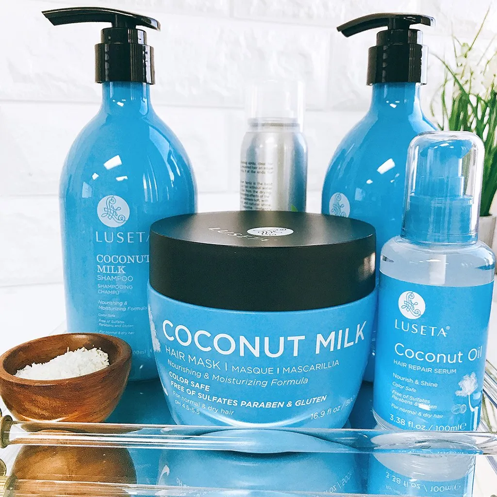 Luseta Coconut Milk Hair Mask 16.9 oz Hydrating Hair Treatment Repair & Restore Damaged Hair, Sulfate Free