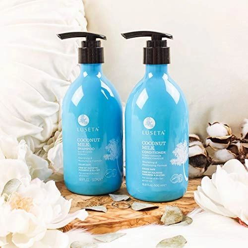 Luseta Coconut Milk Shampoo, Nourishing & Moisturizing Hair, Sulfate & Paraben Free, Keratin & Color Safe, 33.8oz Each