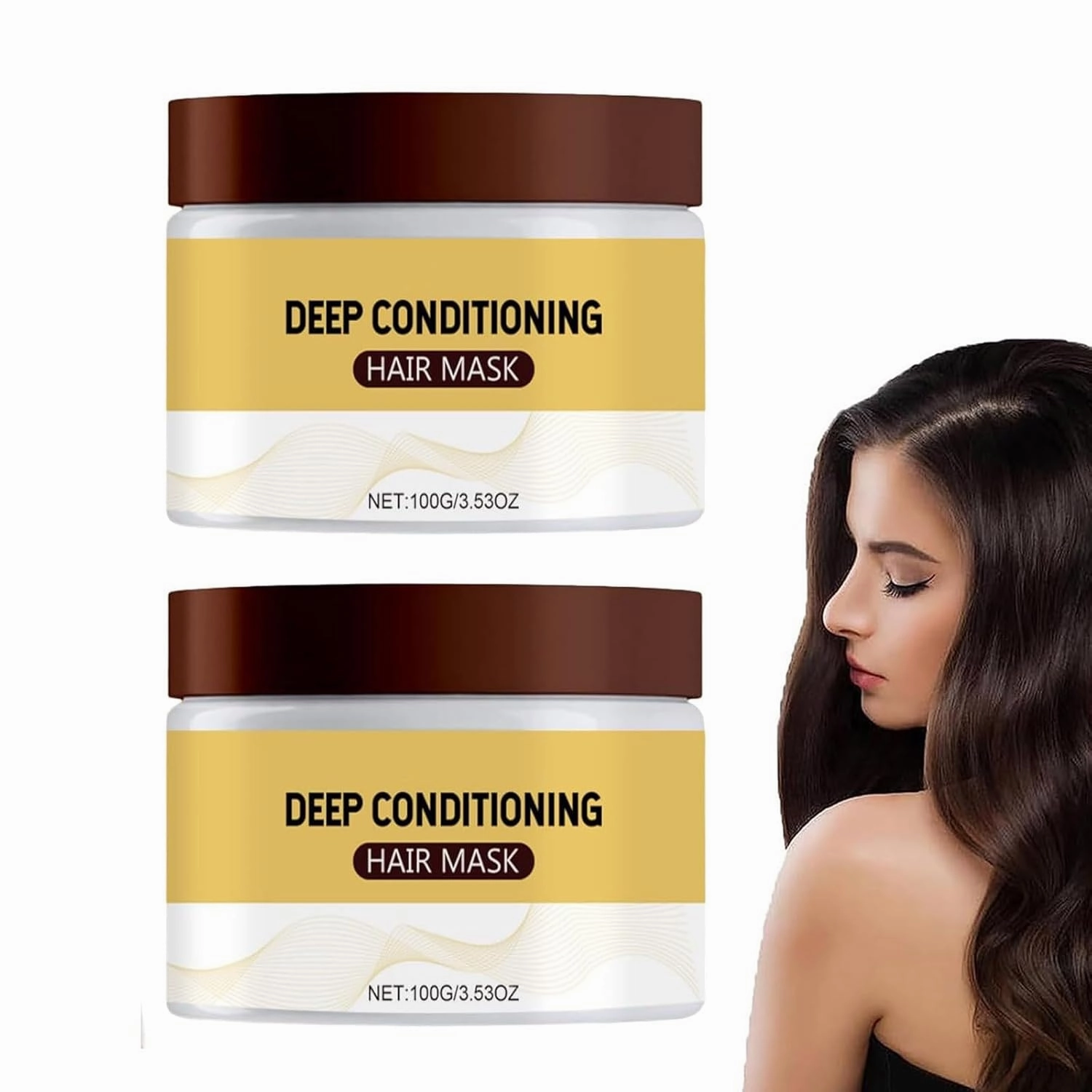 Luxurious Deep Conditioning Hair Mask, 100g Collagen Hair Mask, Hydrating Nourishing Collagen Hair Conditioner for Dry Damaged Hair (2)