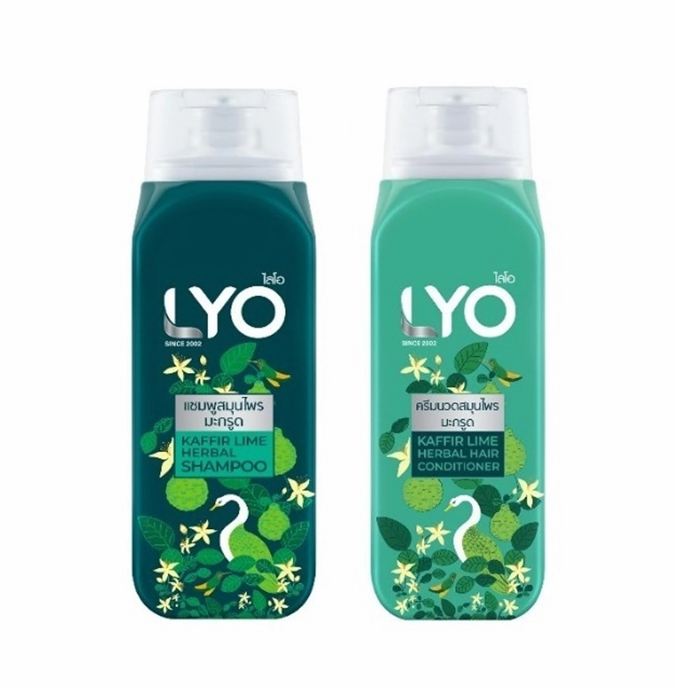 LYO KAFFIR LIME HERBAL SHAMPOO and Conditioner Reduce Hair Loss and Scalp 200 ml(7.05 Oz.)